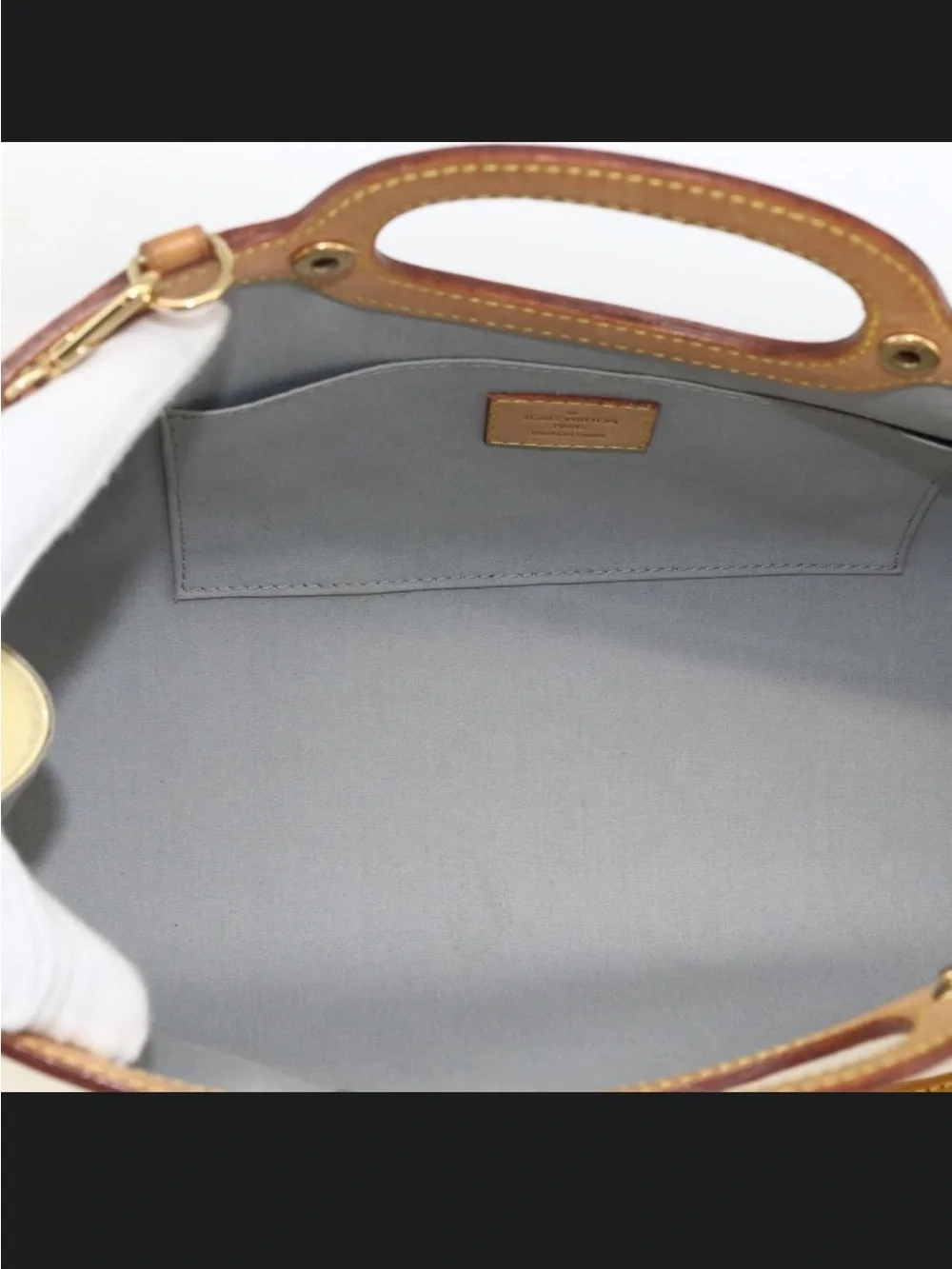 Louis Vuitton Roxbury Drive Perle Monogram Vernis Patent Leather Bag Strap